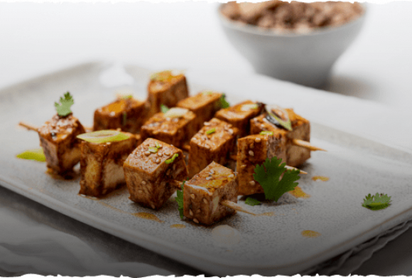 Brochettes de tofu façon teriyaki