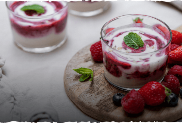 Panacotta aux fruits rouges