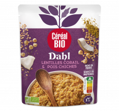 DAHL lentilles corail, pois chiches, lait de coco et cumin