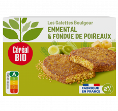 GALETTES BOULGOUR fondue de poireaux emmental