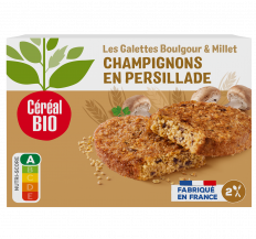 GALETTES MILLET & BOULGOUR aux champignons