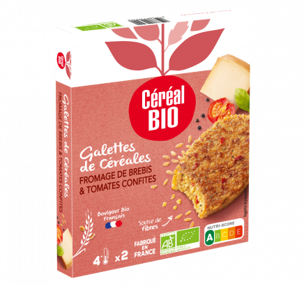 GALETTE CÉRÉALES fromage brebis & tomates confites