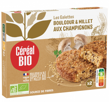 GALETTES MILLET & BOULGOUR aux champignons