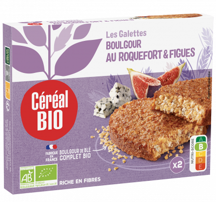 Galettes Boulgour de blé roquefort & figues