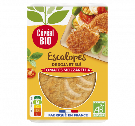 escalope panée tomates mozza basilic