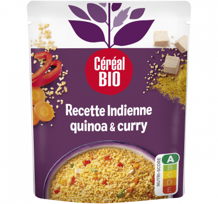 plat cuisiné quinoa et curry saveurs indiennes