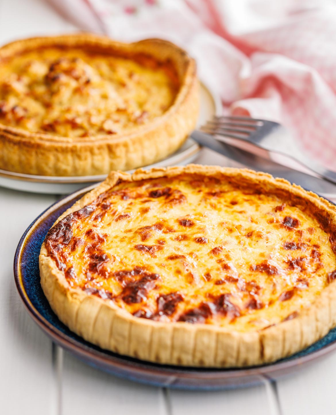 Quiche lorraine tofu fumé