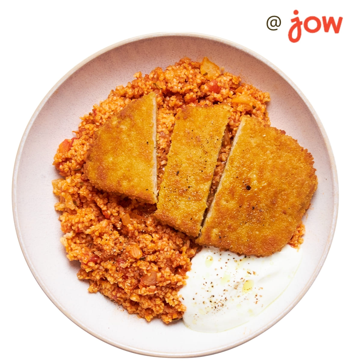 boulgour à la tomate et escalope veggie