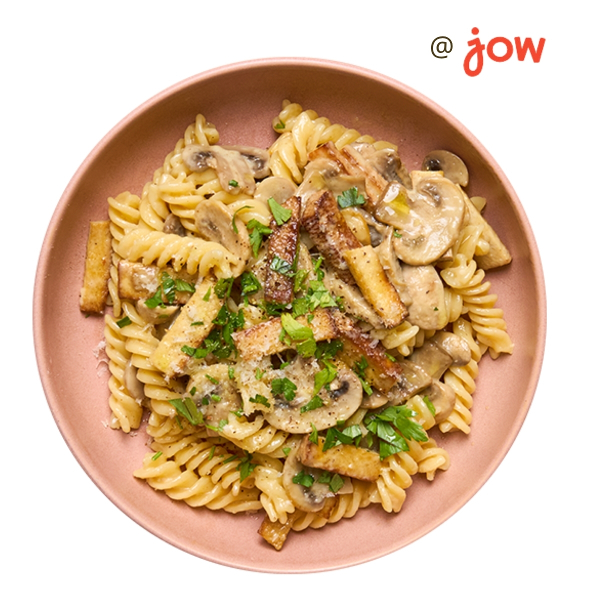 Pâtes Crémeuses Tofu Fumé & champignons